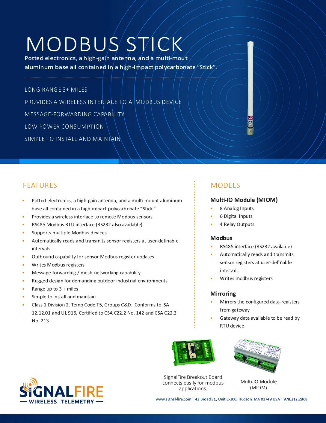 Modbus Stick Datasheet
