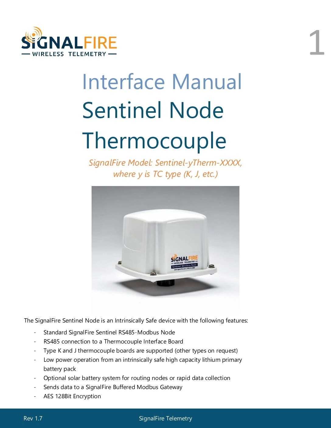 Sentinel – Thermocouple Manual