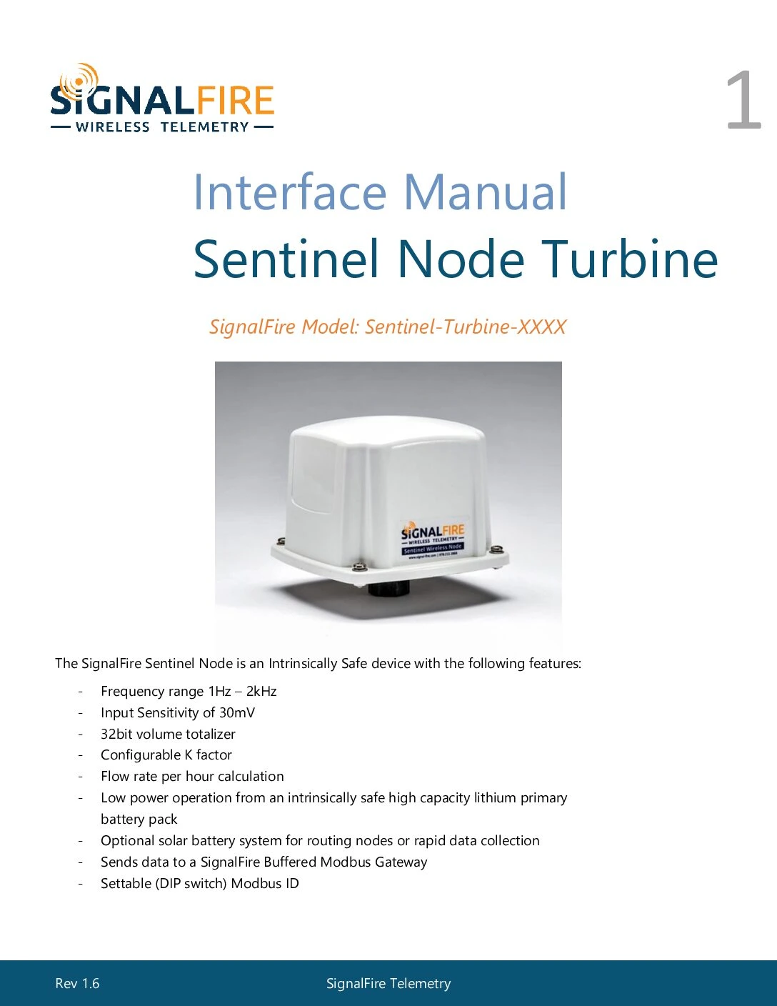Sentinel – Turbine Manual