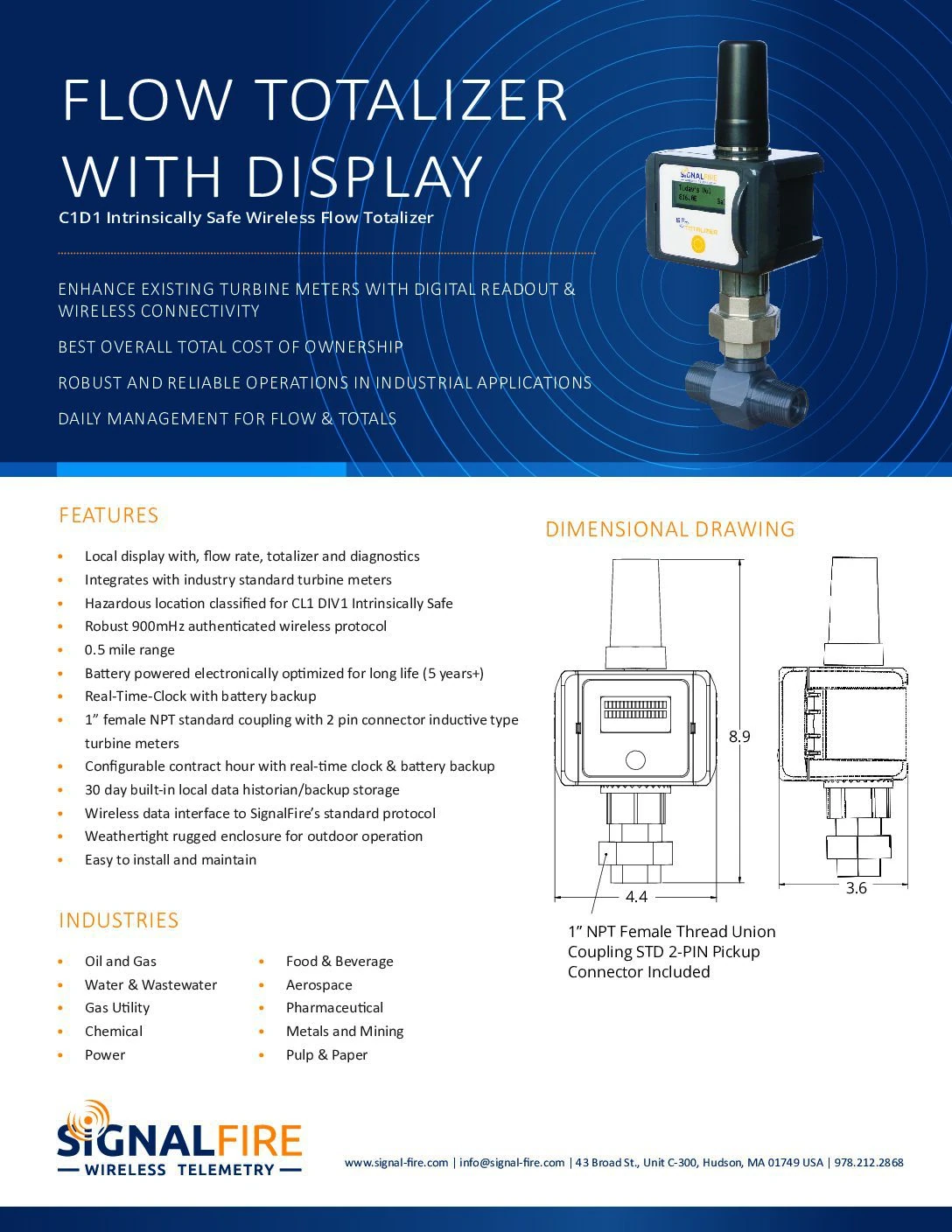 Wireless Flow Totalizer Datasheet
