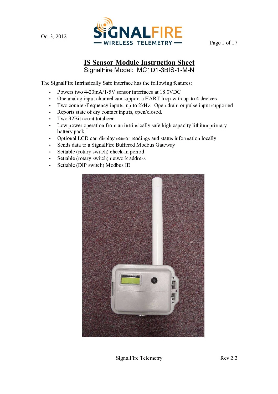C1D1 Multi-Input Node Manual