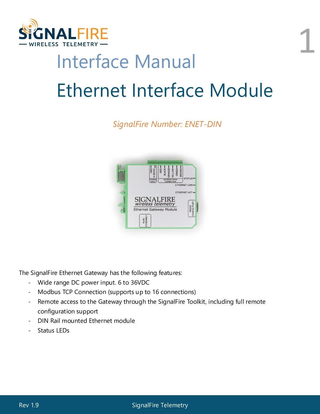 Ethernet Interface Module Manual