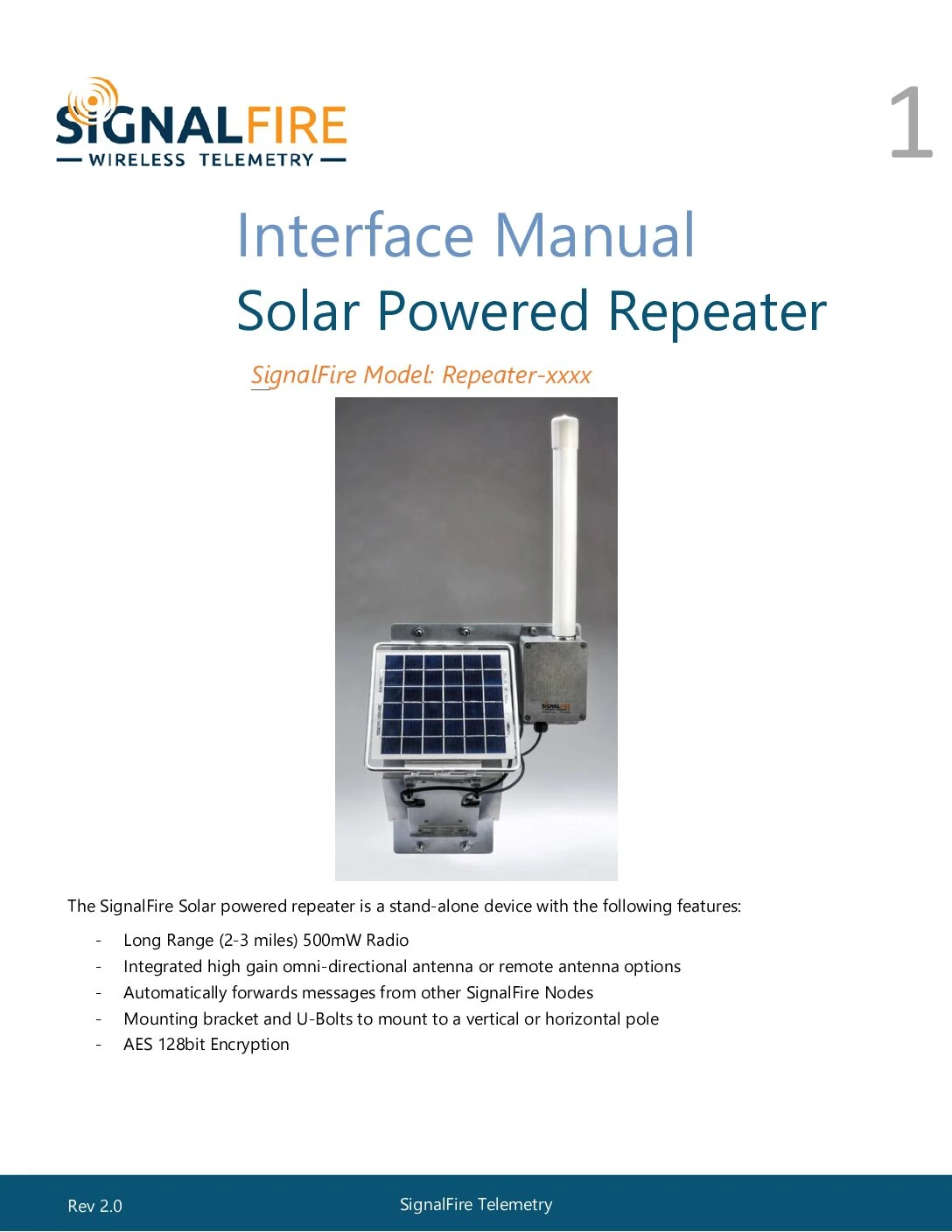 Solar Powered Repeater Manual