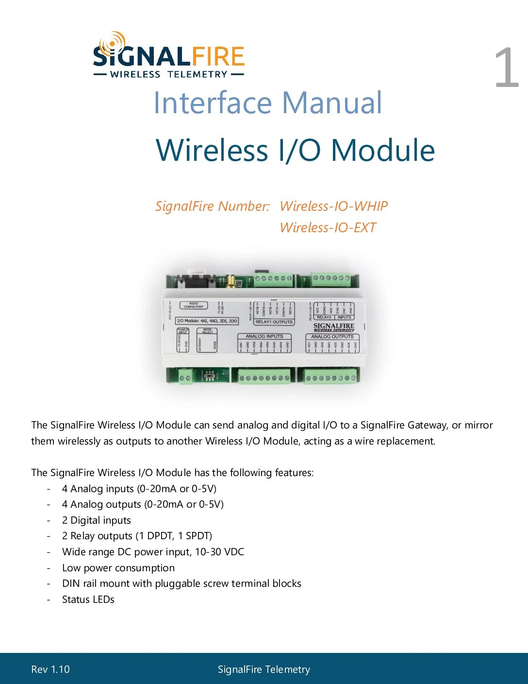 Wireless I/O Module Manual