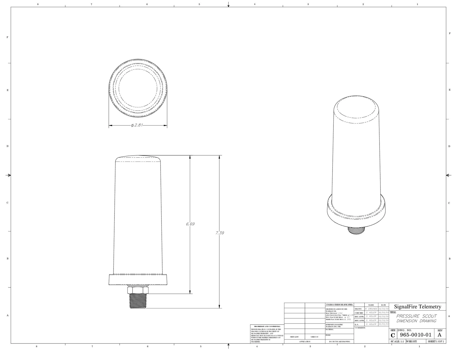 Pressure Scout Mechanical Drawing