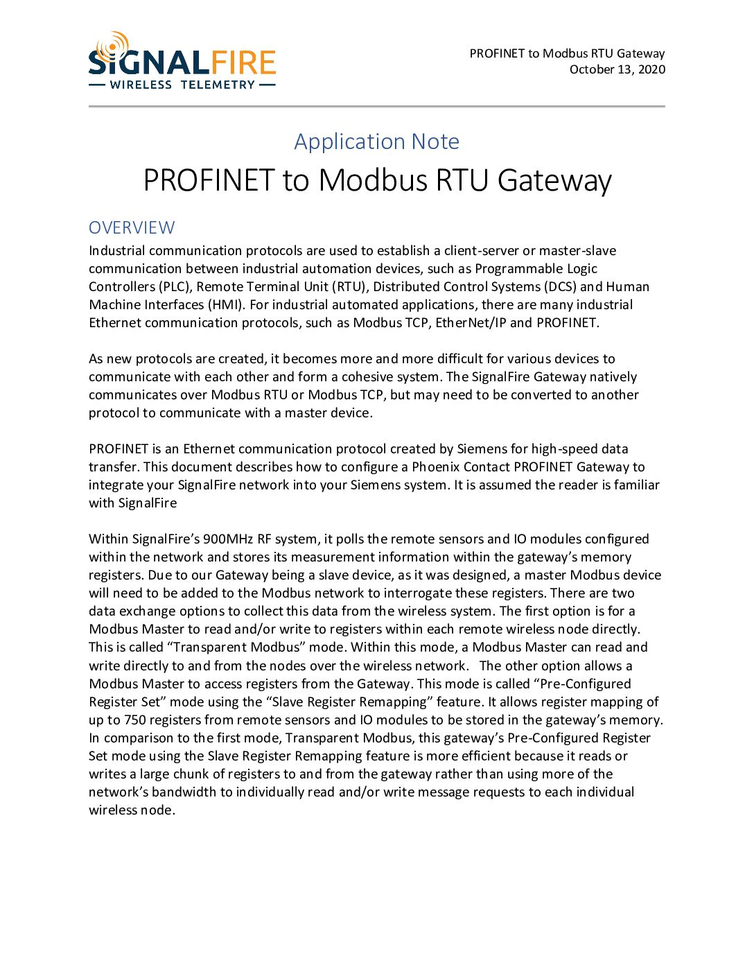 PROFINET to Modbus RTU Gateway