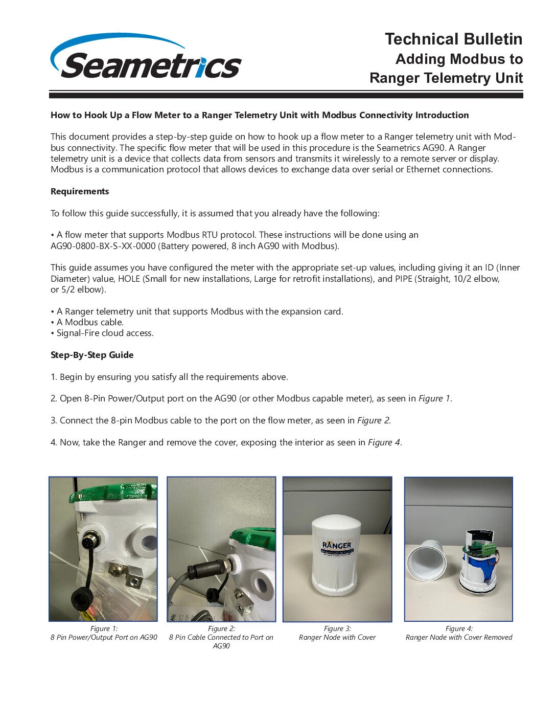 Configure Seametrics Modbus with RANGER Modbus